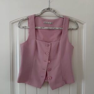 Abercrombie & Fitch Tailored Vest Squareneck Set Top